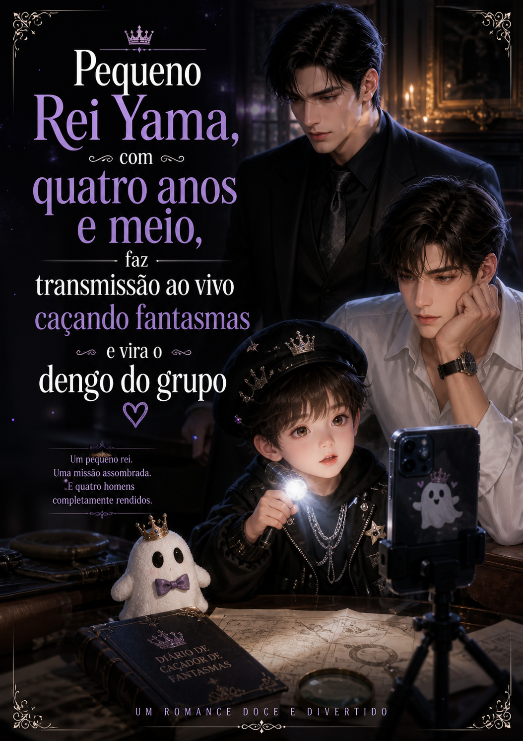 Pequeno Rei Yama, com quatro anos e meio, faz transmissão ao vivo caçando fantasmas e vira o dengo do grupo